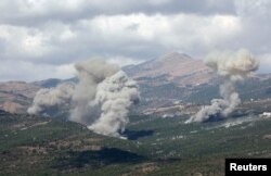 Lübnan'ın İsrail sınırındaki bölgeden yükselen dumanlar