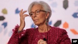 TGĐ IMF Christine Lagarde tại một hội nghị hồi tháng 1/2018