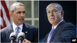 Tổng thống Mỹ Barack Obama và Thủ tướng Israel Benjamin Netanyahu.