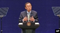 Tổng Thư Ký Liên Hiệp Quốc Ban Ki-moon nói tuyên bố của Hội Đồng Bảo An đã gởi một thông điệp rõ ràng cho chính phủ Syria