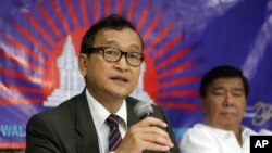 Lãnh tụ đối lập Campuchia Sam Rainsy.