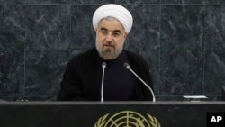 Tổng thống Iran Hassan Rouhani phát biểu trước Ðại hội đồng Liên Hiệp Quốc, ngày 24/9/2013.