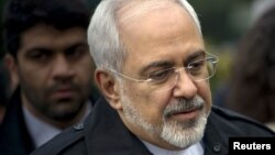 Ngoại trưởng Iran Javad Zarif tại Lausanne, ngày 1/4/2015.