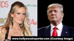 Tư liệu: Stormy Daniels, sao phim người lớn và TT Trump (Courtesy photo: Hollywood Reporter) 