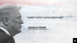 Trump Di Harris 'Kopye' ajanda Biden nan