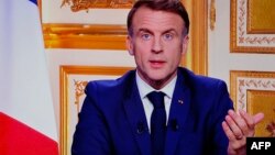 Tổng thống Emmanuel Macron trong bài diễn văn trước quốc dân hôm 5/12