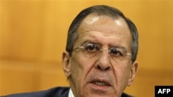 Ngoại trưởng Nga Sergey Lavrov phát biểu trong cuộc họp báo tại Moscow, ngày 13/1/2011