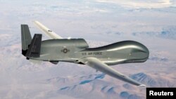 Tư liệu: Ảnh máy bay không người lái RQ-4 Global Hawk của Mỹ (US Air Force/Bobbi Zapka/Handout/Files via REUTERS) 