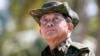 FILE PHOTO: Myanmar military commander-in-chief, Senior General Min Aung Hlaing, attends a military exercise at Ayeyarwady delta region in Myanmar