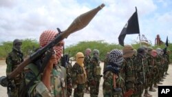 Chiến binh al-Shabaab ở bắc Mogadishu, Somalia (ảnh tư liệu).