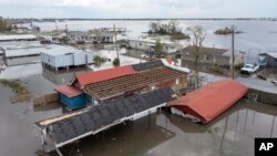 Khu Lafourche Parish, Louisiana, bị ngập sâu ngày 31/8/2021. 