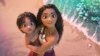 Foto sa a ke Disney pibliye montre pesonaj Moana ki kenbe Simea nan yon sen film "Moana 2"