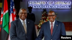 U.S. Secretary of Defense Lloyd Austin addresses a joint press conference in Nairobi