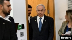 Israeli PM Netanyahu continues testifying in his long-running corruption trial, in Tel Aviv court